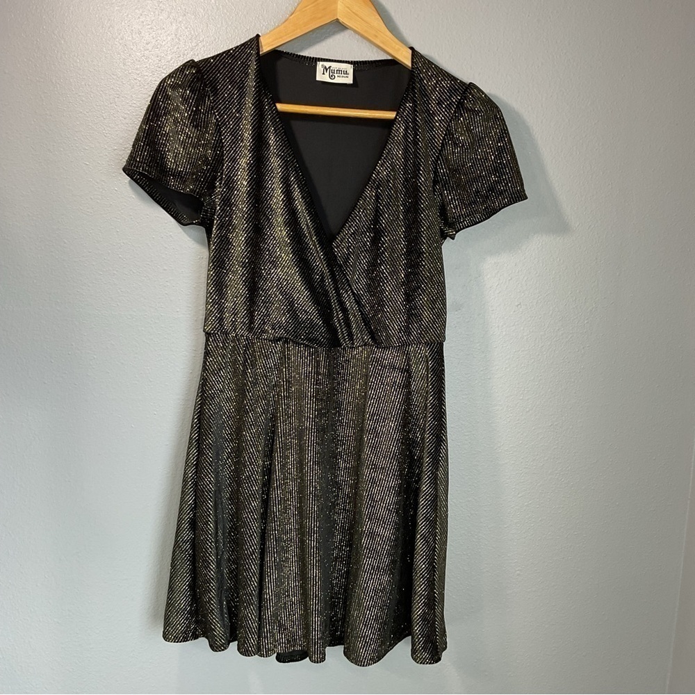 Show Me Your Mumu Women Gold/black Casual Dress Medium D126